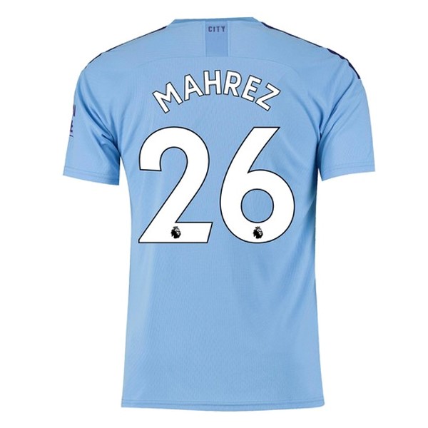 Maillot Football Manchester City NO.26 Mahrez Domicile 2019-20 Bleu